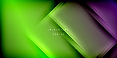 Gölge çizgileri olan etkileyici bir poster. Özellikler teknolojisi, minimalist ve iş temaları, parlak canlı renk şemaları