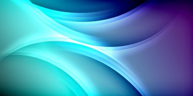 Gölge çizgileri olan etkileyici bir poster. Özellikler teknolojisi, minimalist ve iş temaları, parlak canlı renk şemaları