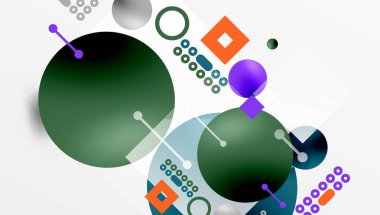 Çemberler ve elementler geometrik soyut arkaplan