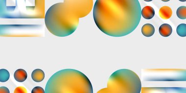 Basit şekiller - daireler, üçgenler, dikdörtgenler soyut arka plan. Duvar Kağıdı, Sancak, Arkaplan, Kart, Kitap İllüstrasyonu, İniş Sayfası