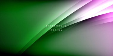 Gölge çizgileri olan etkileyici bir poster. Özellikler teknolojisi, minimalist ve iş temaları, parlak canlı renk şemaları