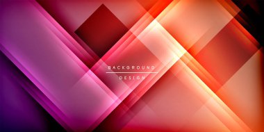 Gölge çizgileri olan etkileyici bir poster. Özellikler teknolojisi, minimalist ve iş temaları, parlak canlı renk şemaları