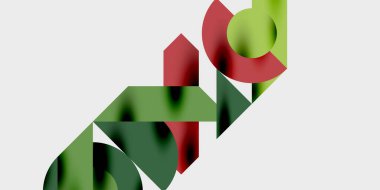 Dairelerin, yarım dairelerin ve parlak efektli ve düzgün eğimli üçgenlerin detaylı bileşimi. Yaratıcı ve teknolojiden ilham alan projeler için parlak ve modern bir vektör tasarımı