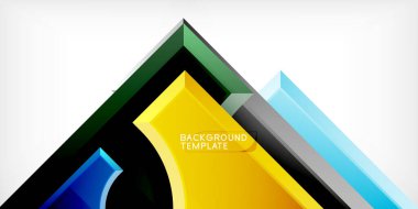 Geometrik tasarım soyut arkaplan - daireler ve üçgenler