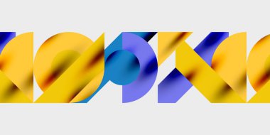 Dinamik geometrik bir kompozisyonda daireler, çizgiler ve üçgenler içeren modern soyut bir arkaplan. Tarz, teknoloji veya yaratıcı temalı tasarımlar için mükemmel.