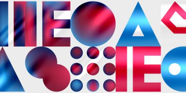 Basit şekiller - daireler, üçgenler, dikdörtgenler soyut arka plan. Duvar Kağıdı, Sancak, Arkaplan, Kart, Kitap İllüstrasyonu, İniş Sayfası