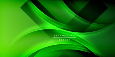 Gölge çizgileri olan etkileyici bir poster. Özellikler teknolojisi, minimalist ve iş temaları, parlak canlı renk şemaları