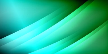 Gölge çizgileri olan etkileyici bir poster. Özellikler teknolojisi, minimalist ve iş temaları, parlak canlı renk şemaları