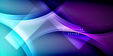 Gölge çizgileri olan etkileyici bir poster. Özellikler teknolojisi, minimalist ve iş temaları, parlak canlı renk şemaları