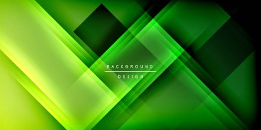 Gölge çizgileri olan etkileyici bir poster. Özellikler teknolojisi, minimalist ve iş temaları, parlak canlı renk şemaları