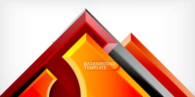 Geometrik tasarım soyut arkaplan - daireler ve üçgenler