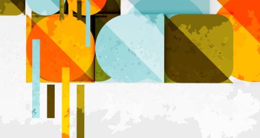 Çemberler, kareler ve çizgilerle geometrik arkaplandaki tahıllı leke dokusu. Duvar Kağıdı, Sancak, Arkaplan, Kart, Kitap İllüstrasyonu, İniş Sayfası