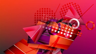 Renkli gradyanlı soyut arkaplan geometrik tasarımı