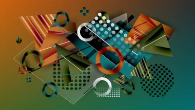 Renkli gradyanlı soyut arkaplan geometrik tasarımı