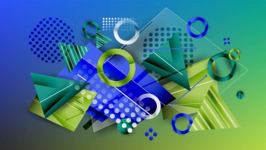 Renkli gradyanlı soyut arkaplan geometrik tasarımı