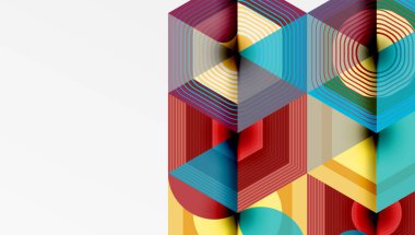 Altıgenler tasarımı geometrik soyut arkaplan