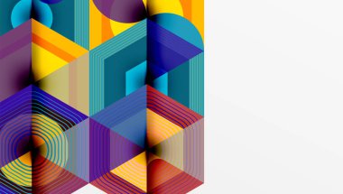 Yaratıcı altıgenler geometrik şekiller tasarımı