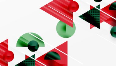 Modern geometrik arkaplan - düzgün eğimli ve yarı şeffaf üçgenler üst üste biniyor