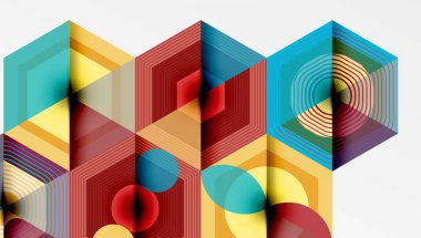 Altıgenler tasarımı geometrik soyut arkaplan