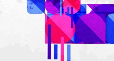 Kareler, daireler, üçgenler ve kumlu, gürültülü doku. Duvar Kağıdı, Sancak, Arkaplan, Kart, Kitap İllüstrasyonu, İniş Sayfası