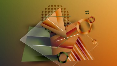 Yaratıcı üçgenler ve daireler bileşimi