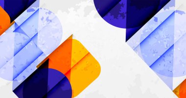 Kareler, daireler, üçgenler ve kumlu, gürültülü doku. Duvar Kağıdı, Sancak, Arkaplan, Kart, Kitap İllüstrasyonu, İniş Sayfası