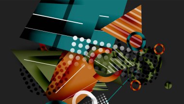 Renkli gradyanlı soyut arkaplan geometrik tasarımı