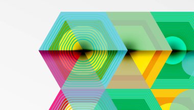 Yaratıcı altıgenler geometrik şekiller tasarımı