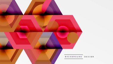 Altıgenler tasarımı geometrik soyut arkaplan