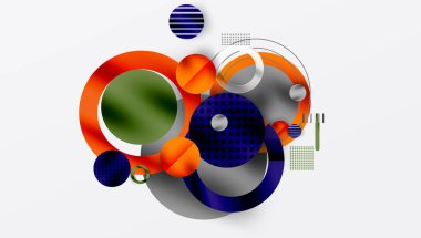 Soyut arkaplan - pürüzsüz eğimleri ve şeffaflığı olan katmanlı geometrik şekiller