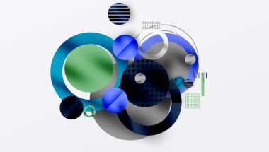 Soyut arkaplan - pürüzsüz eğimleri ve şeffaflığı olan katmanlı geometrik şekiller