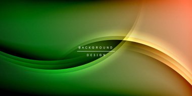 Gölge çizgileri olan etkileyici bir poster. Özellikler teknolojisi, minimalist ve iş temaları, parlak canlı renk şemaları