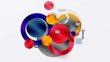 Soyut arkaplan - pürüzsüz eğimleri ve şeffaflığı olan katmanlı geometrik şekiller