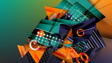 Yaratıcı üçgenler ve daireler bileşimi