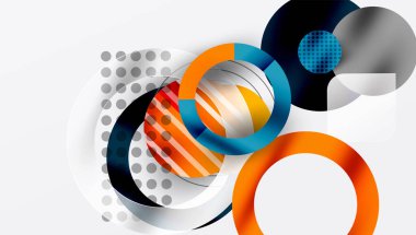 Üstüste binen Şeffaf Şekillerle Soyut Geometrik Arkaplan