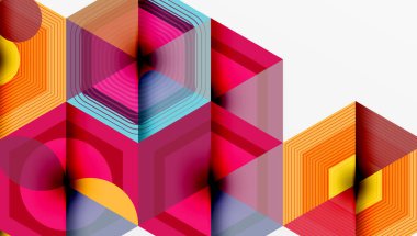 Altıgenler, elmas desenleri. Geometrik tekrarlayan altıgen arkaplan