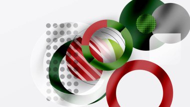 Üstüste binen Şeffaf Şekillerle Soyut Geometrik Arkaplan