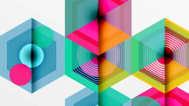 Yaratıcı altıgenler geometrik şekiller tasarımı