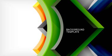 Geometrik tasarım soyut arkaplan - daireler ve üçgenler