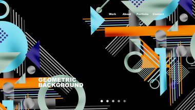 Çemberler, üçgenler, kareler, halkalar ve çizgiler gölge etkisiyle