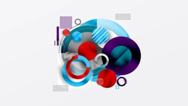 Soyut arkaplan - pürüzsüz eğimleri ve şeffaflığı olan katmanlı geometrik şekiller