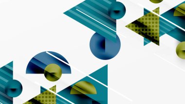 Parlak soyut arkaplan - parlak eğim tonlarıyla katmanlı üçgenler. Yarı şeffaf şekiller derinlik ve çağdaş estetik ekler