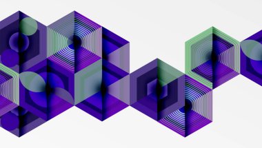 Yaratıcı altıgenler geometrik şekiller tasarımı