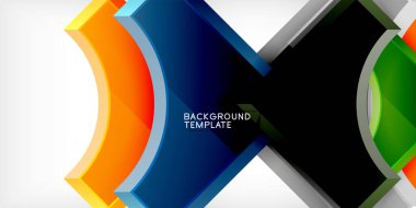 Geometrik tasarım soyut arkaplan - daireler ve üçgenler