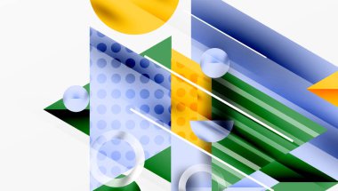 Parlak soyut arkaplan - parlak eğim tonlarıyla katmanlı üçgenler. Yarı şeffaf şekiller derinlik ve çağdaş estetik ekler