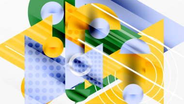 Parlak soyut arkaplan - parlak eğim tonlarıyla katmanlı üçgenler. Yarı şeffaf şekiller derinlik ve çağdaş estetik ekler