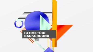 Keskin çizgiler, zıt renkler ve minimalist şekiller gösteren geometrik arkaplan