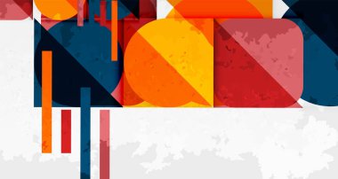 Çemberler, kareler ve çizgilerle geometrik arkaplandaki tahıllı leke dokusu. Duvar Kağıdı, Sancak, Arkaplan, Kart, Kitap İllüstrasyonu, İniş Sayfası