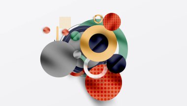 Üstüste binen Şeffaf Şekillerle Soyut Geometrik Arkaplan