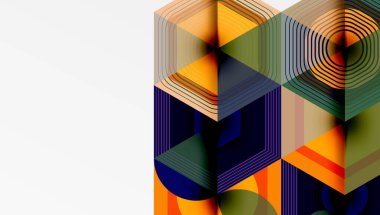 Yaratıcı altıgenler geometrik şekiller tasarımı